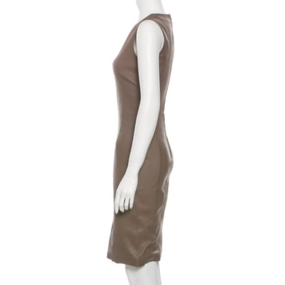 Maison Ullens Lamb Leather Beige Dress - Picture 3 of 3